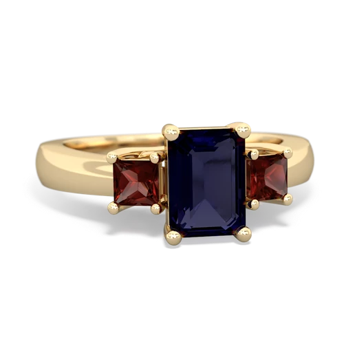 sapphire-garnet timeless ring