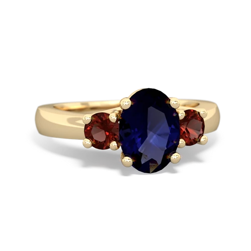 sapphire-garnet timeless ring