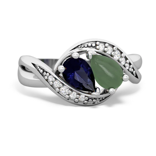 sapphire-jade keepsake curls ring