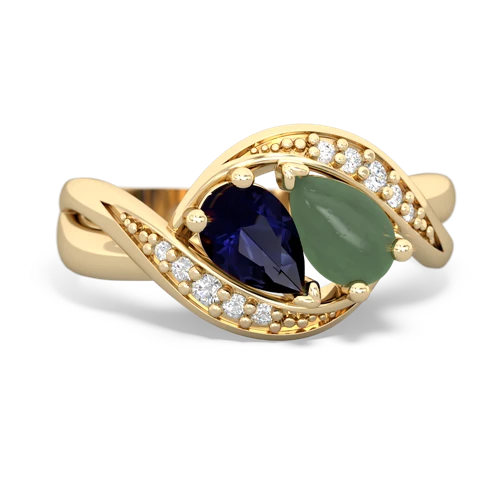 sapphire-jade keepsake curls ring