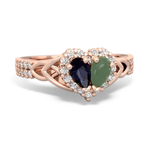 sapphire-jade keepsake engagement ring