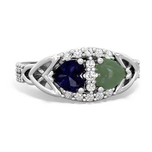 sapphire-jade keepsake engagement ring