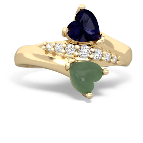 sapphire-jade modern ring