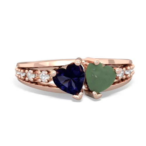 sapphire-jade modern ring