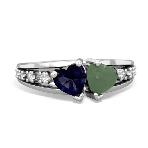 sapphire-jade modern ring