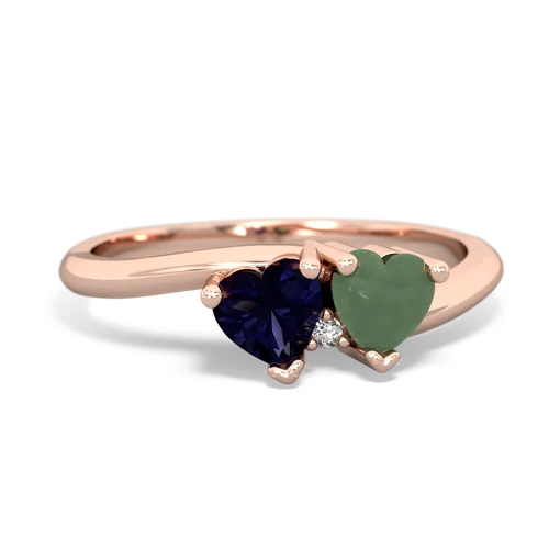 sapphire-jade sweethearts promise ring