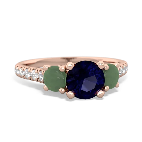 sapphire-jade trellis pave ring