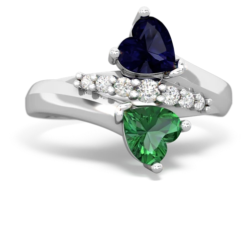 sapphire-lab emerald modern ring