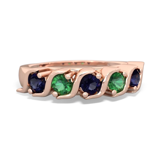 sapphire-lab emerald timeless ring