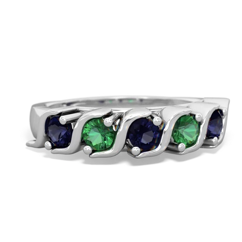 sapphire-lab emerald timeless ring