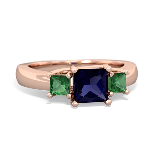 sapphire-lab emerald timeless ring