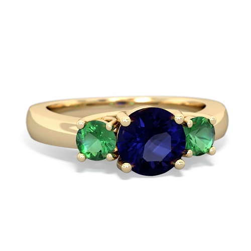 sapphire-lab emerald timeless ring