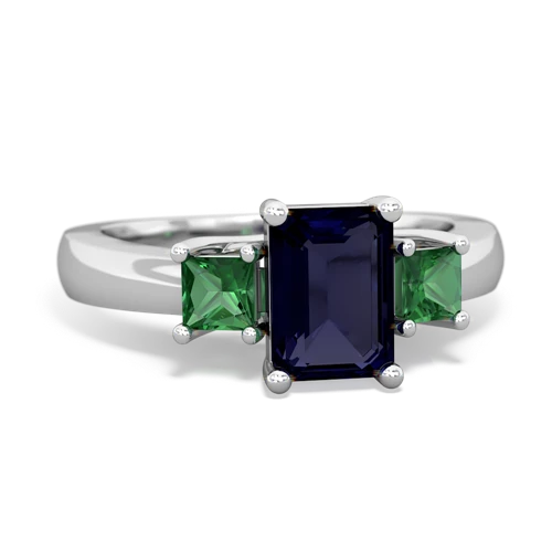 sapphire-lab emerald timeless ring