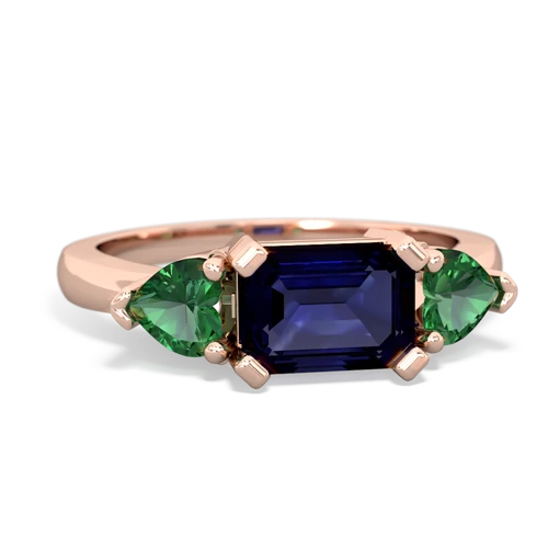 sapphire-lab emerald timeless ring