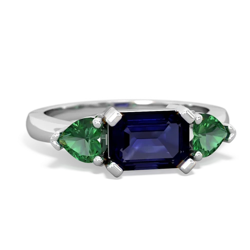 sapphire-lab emerald timeless ring