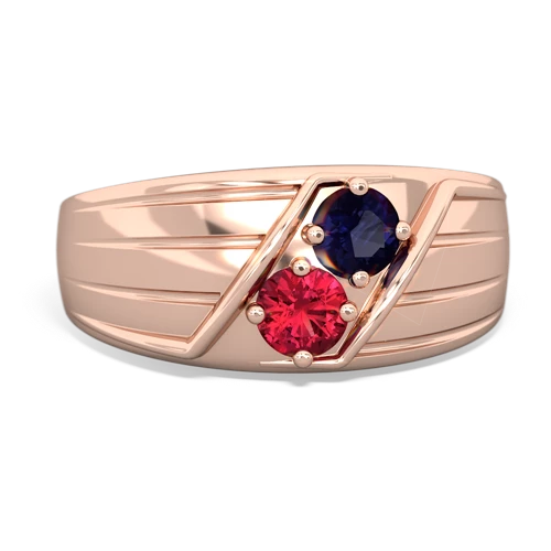 sapphire-lab ruby mens ring