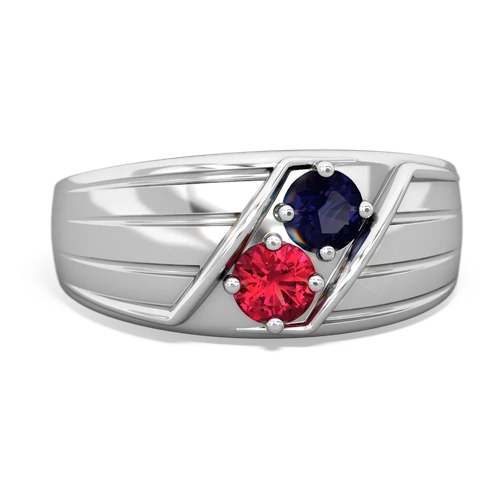 sapphire-lab ruby mens ring