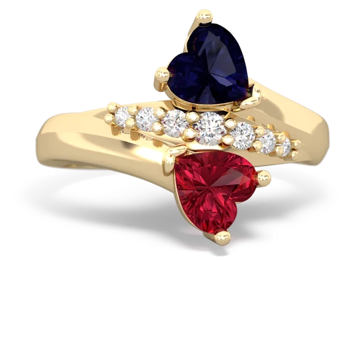 sapphire-lab ruby modern ring