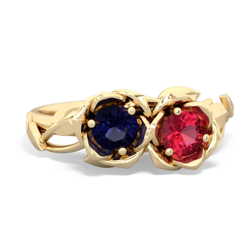 sapphire-lab ruby roses ring