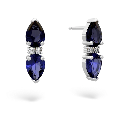 sapphire-lab sapphire bowtie earrings