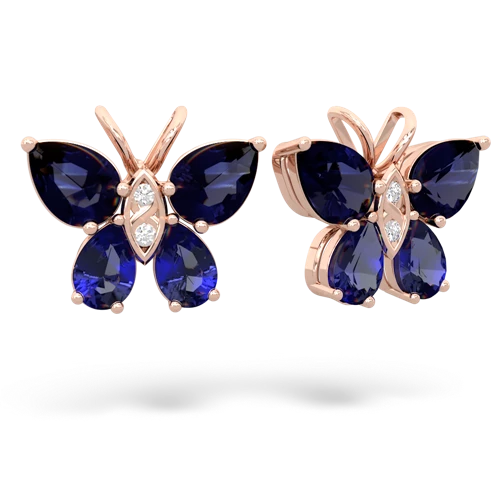 sapphire-lab sapphire butterfly earrings