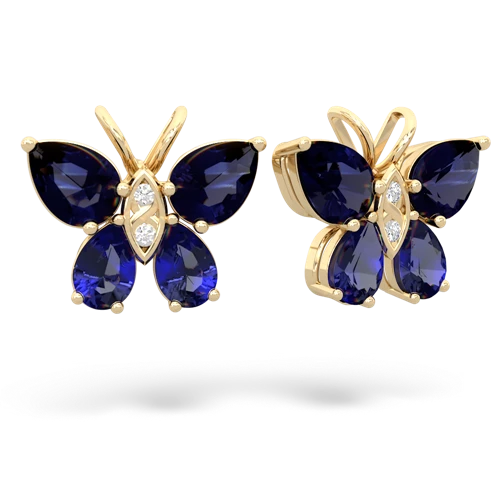 sapphire-lab sapphire butterfly earrings