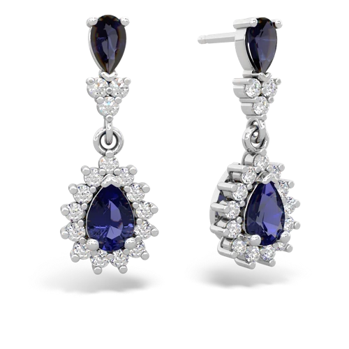 sapphire-lab sapphire dangle earrings