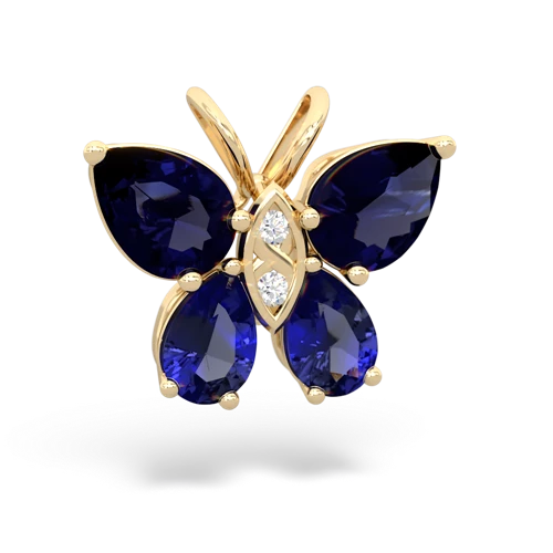 sapphire-lab sapphire butterfly pendant