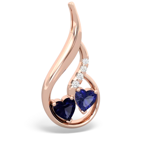sapphire-lab sapphire keepsake swirl pendant