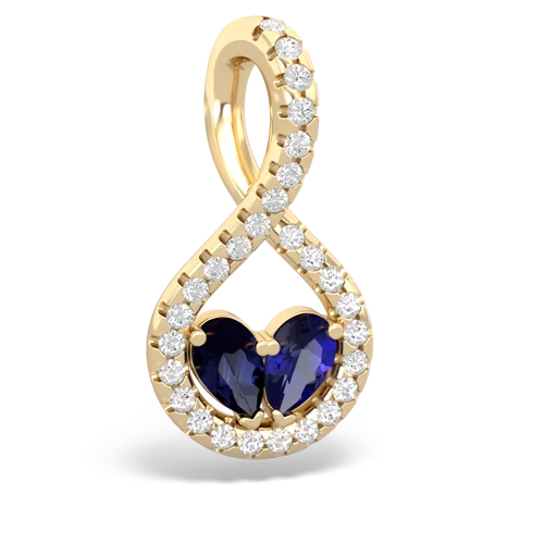 sapphire-lab sapphire pave twist pendant