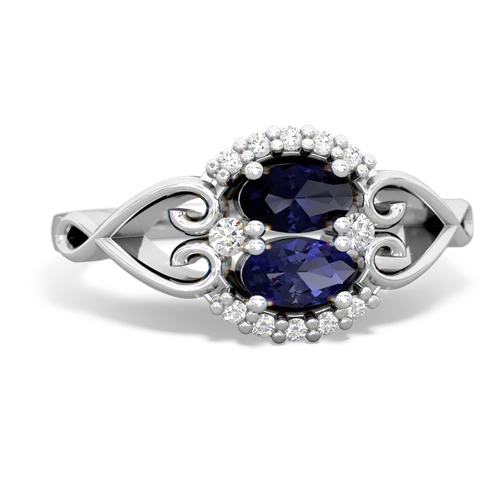 sapphire-lab sapphire antique keepsake ring