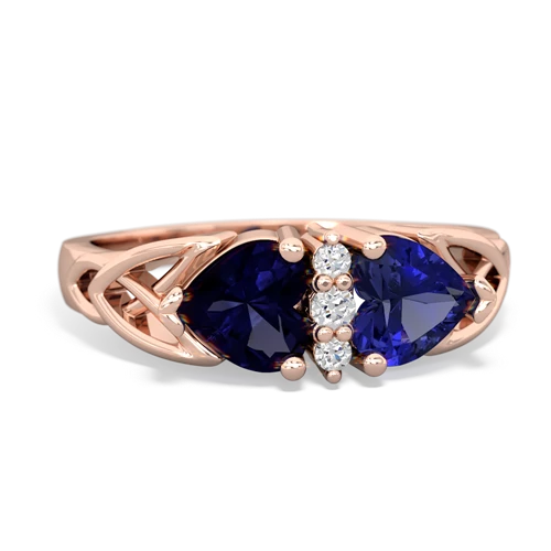 sapphire-lab sapphire celtic ring