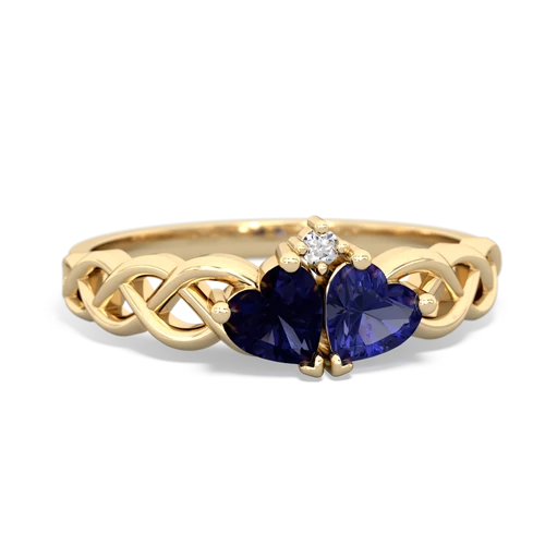 sapphire-lab sapphire celtic braid ring