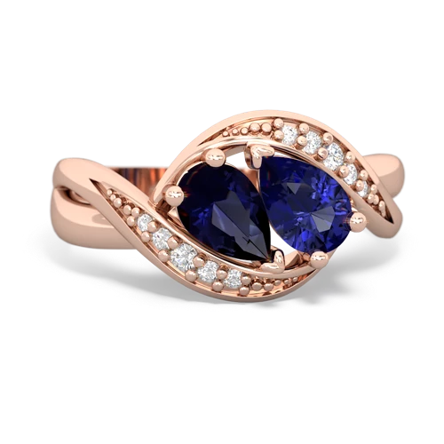 sapphire-lab sapphire keepsake curls ring