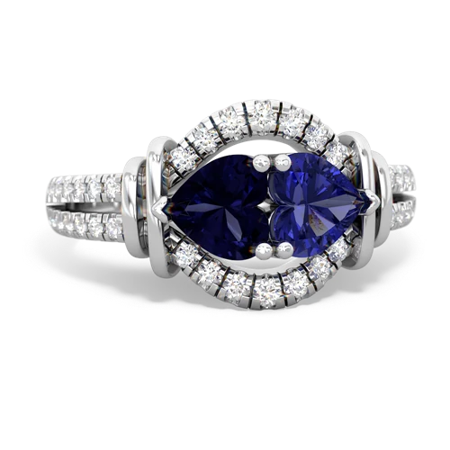 sapphire-lab sapphire pave keepsake ring