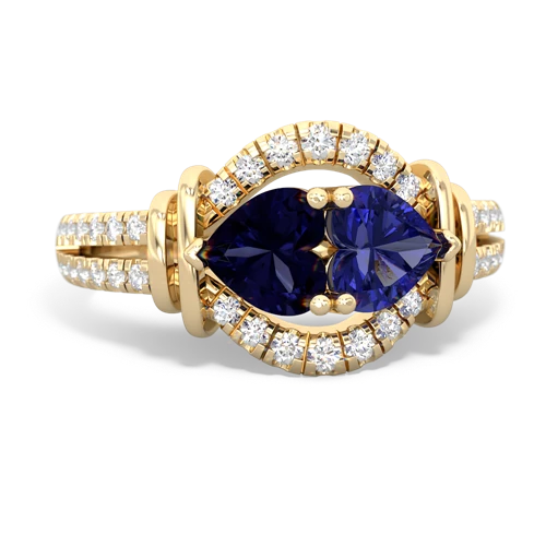 sapphire-lab sapphire pave keepsake ring