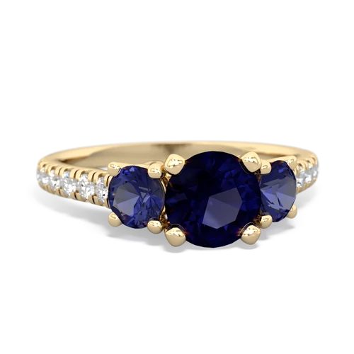 sapphire-lab sapphire trellis pave ring