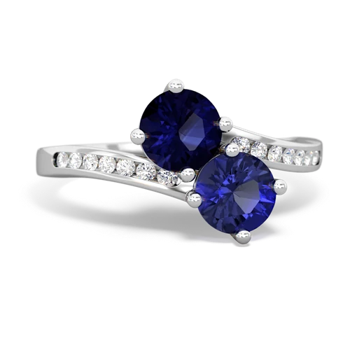 sapphire-lab sapphire two stone channel ring