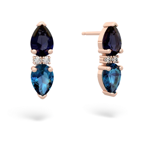 sapphire-london topaz bowtie earrings