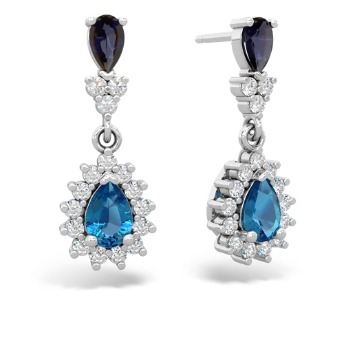 sapphire-london topaz dangle earrings