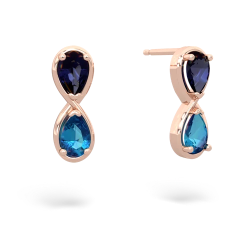 sapphire-london topaz infinity earrings