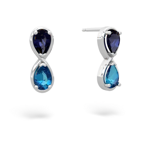 sapphire-london topaz infinity earrings