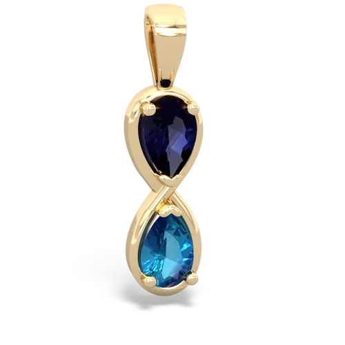 sapphire-london topaz infinity pendant