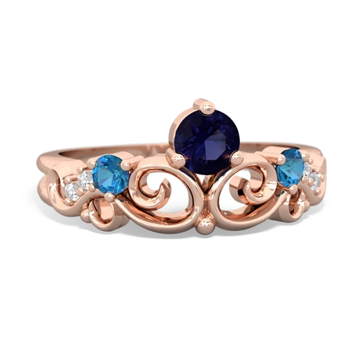 sapphire-london topaz crown keepsake ring