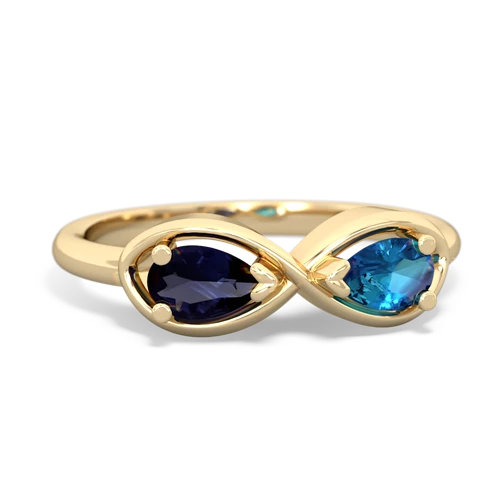 sapphire-london topaz infinity ring