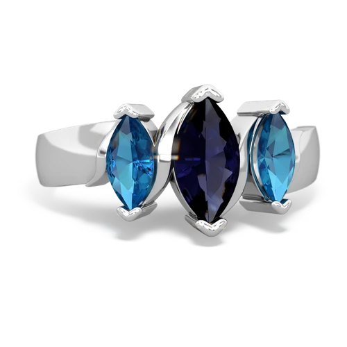 sapphire-london topaz keepsake ring