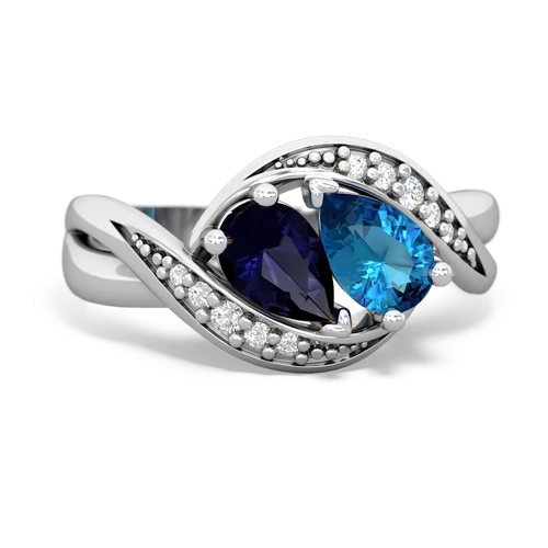 sapphire-london topaz keepsake curls ring