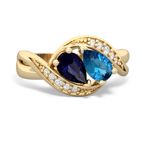 sapphire-london topaz keepsake curls ring