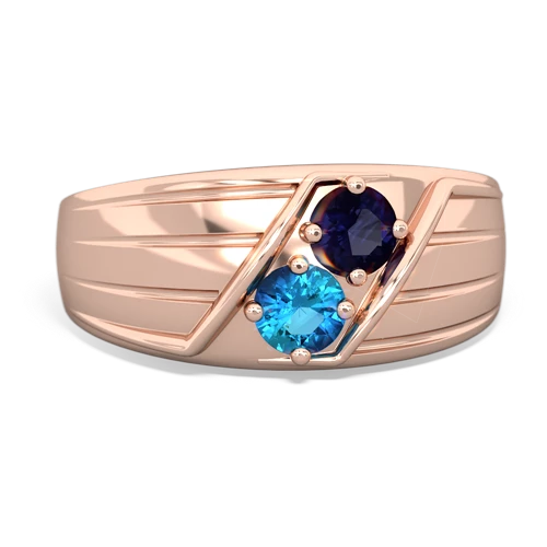 sapphire-london topaz mens ring