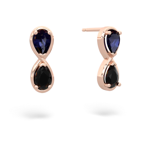 sapphire-onyx infinity earrings